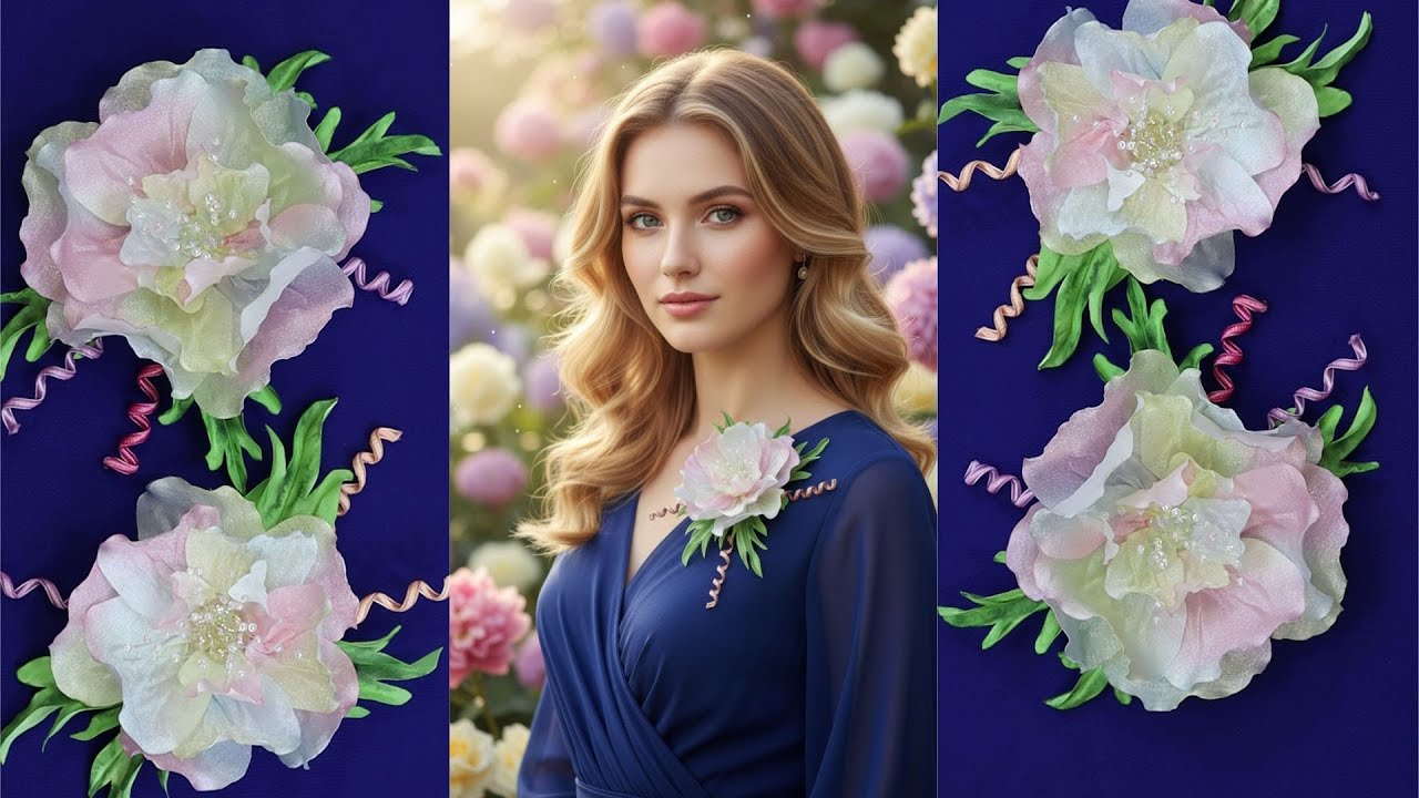 Превратите органзу в красивый цветок / Transform organza into beautiful flower