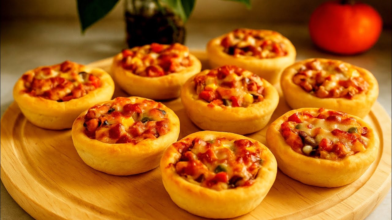 &ldquo;Mini Pizza Cups Recipe | Easy Snack You&rsquo;ll Love 🍕✨&rdquo;&ldquo;Tiny Baked Pizza Cups &mdash; So Cute & Delicious!&rdquo;