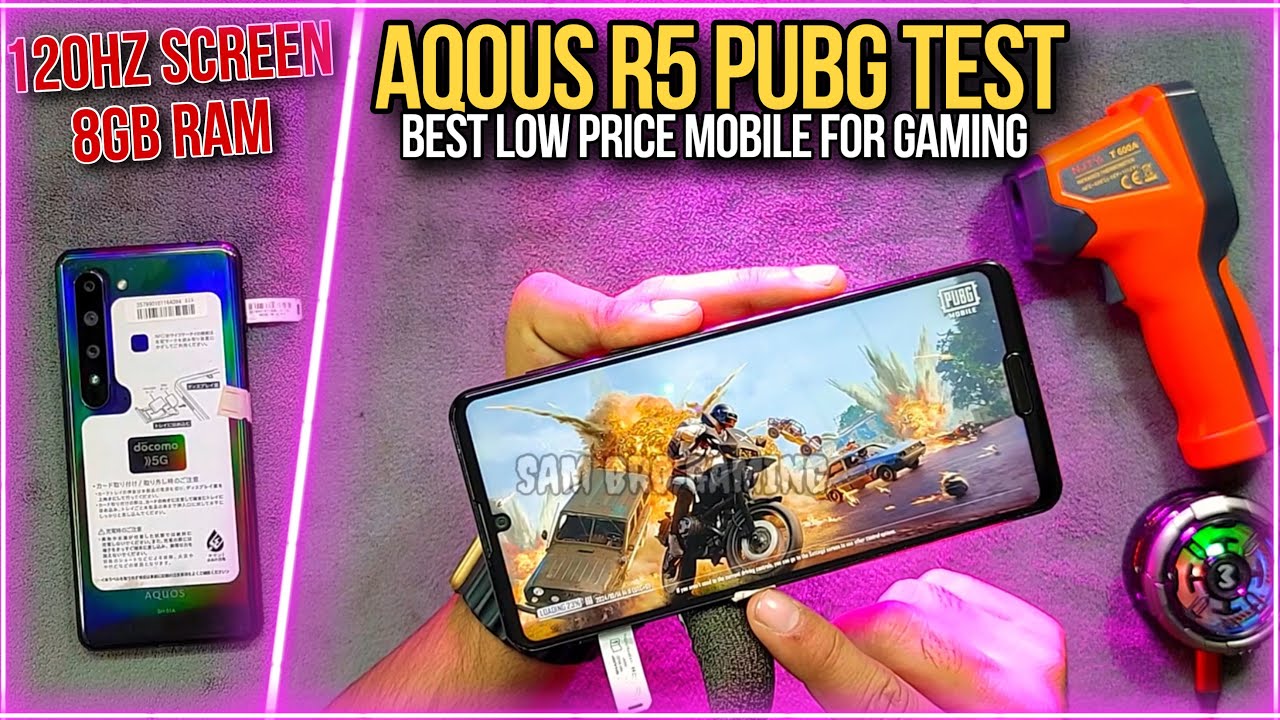 Best Low Price Mobile For PUBG | AQOUS R5G PUBG Test in 2024 | Graphics & fps | Heat & lag | Gyro