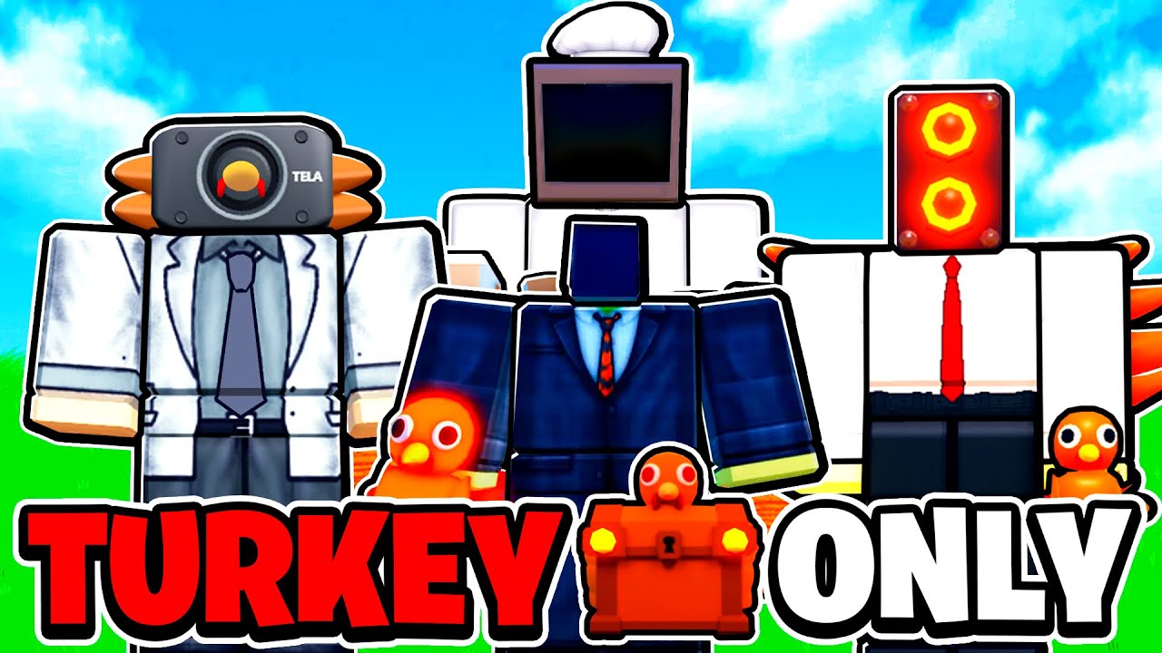 Using ONLY Turkey Towers In Toilet Tower Defense