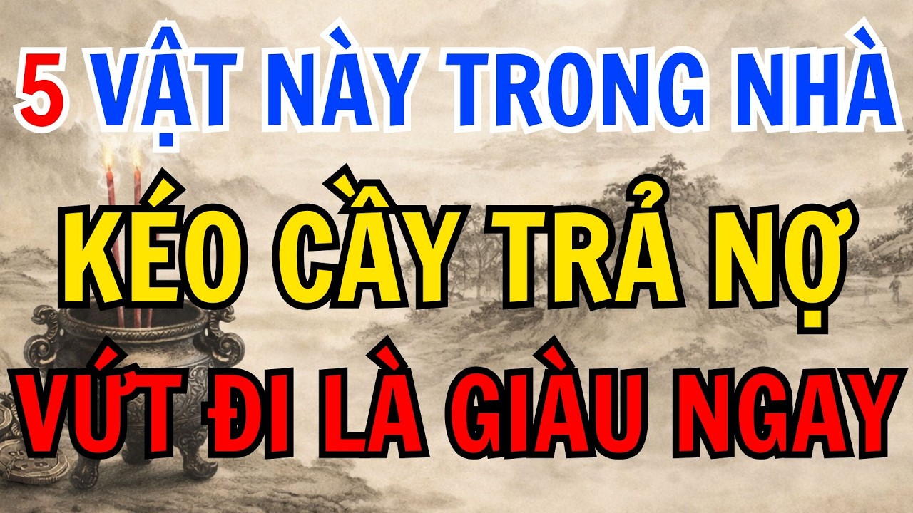 5 VẬT NÀY TRONG NHÀ GIA CHỦ KÉO CÀY TRẢ NỢ. VỨT ĐI LÀ GIÀU NGAY - lời phật dạy #phongthuy #phatphap
