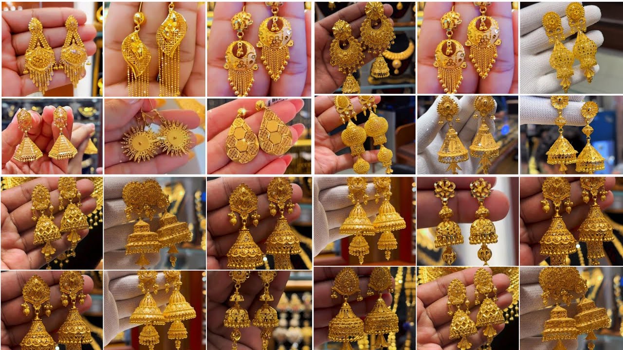 Latest gold Jhumka earrings design 2025| Dailywear gold earrings| Luxury gold earrings