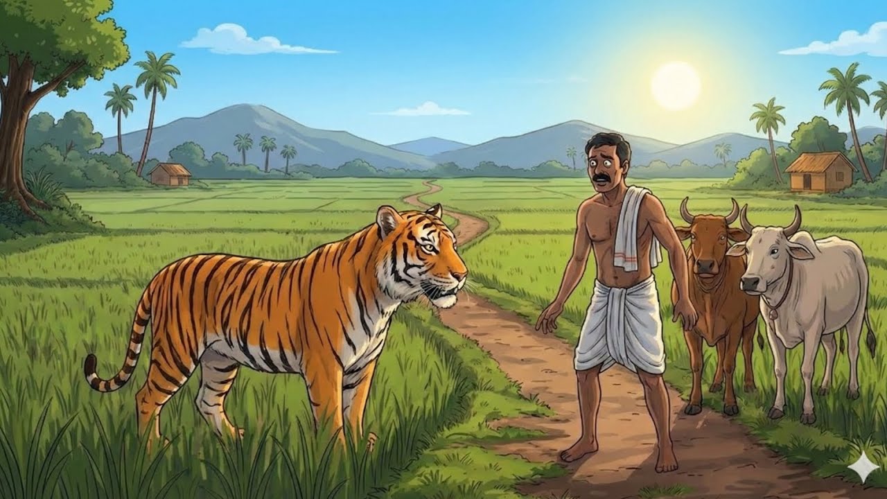 பலசாலி புலியை ஏமாற்றிய ஒரு விவசாயியின் விவேகம் | முடிவில் வந்த அதிர்ச்சி!