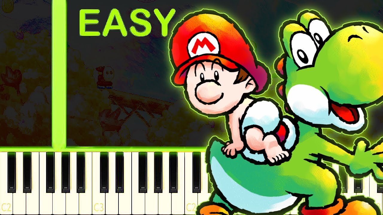 YOSHI´S ISLAND THEME - EASY Piano Tutorial