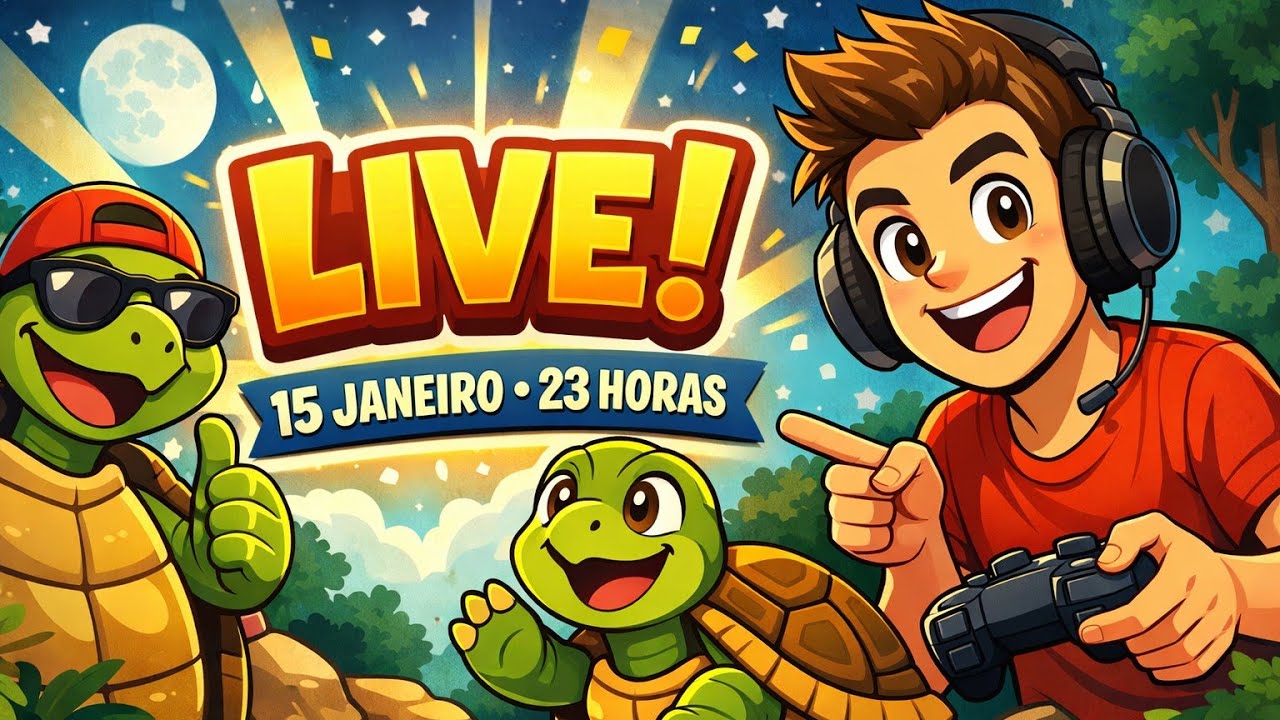 Live relaxante com os cágados junta-te a nós.
