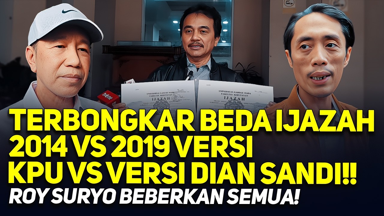 TERBONGKAR BEDA IJAZAH 2014 VS 2019 VERSI KPU VS VERSI DIAN SANDI!! ROY SURYO BEBERKAN SEMUA!