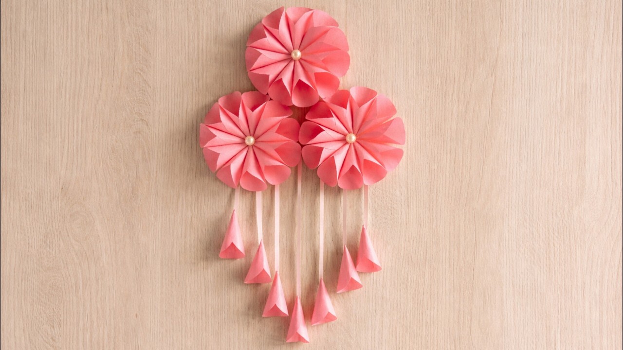 Beautiful wall hanging || Paper wall decor ideas
