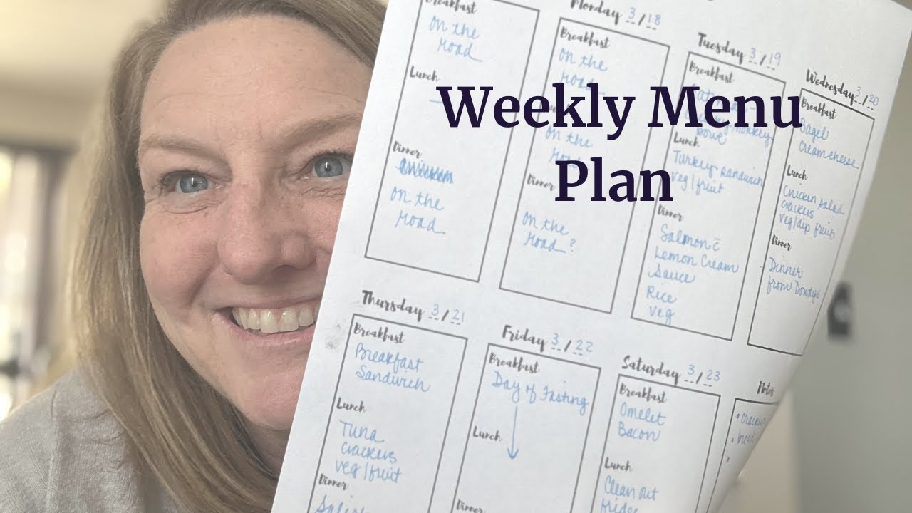 Weekly Menu Plan - Not A Lot of Cooking Again!!