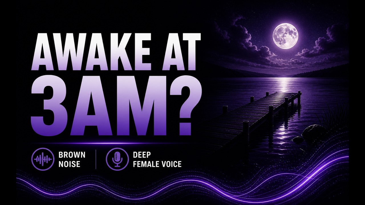 THE 3AM RESET Sleep Hypnosis: Stop Racing Thoughts_Fall Back Asleep (35 Min - Brown Noise)
