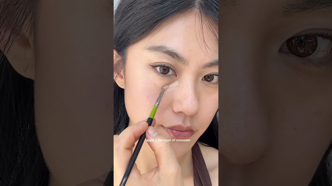 how to *actually* cover under eye bags 🪄 #makeuptips