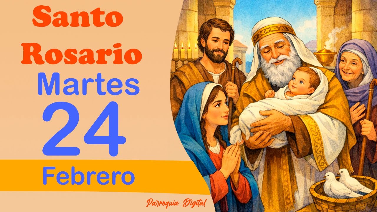 🌹Rosario de Hoy Martes 24 de Febrero del 2026🙏🕊️