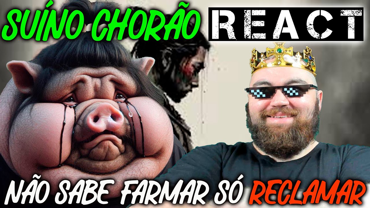 REACT IRMÃO PORCO PASSANDO VERGONHA JOGANDO RONIN