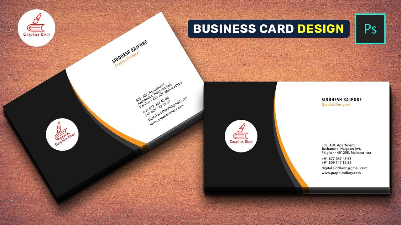 Business Card Design in Photoshop / Graphics Diary / Visiting Card Tutorial