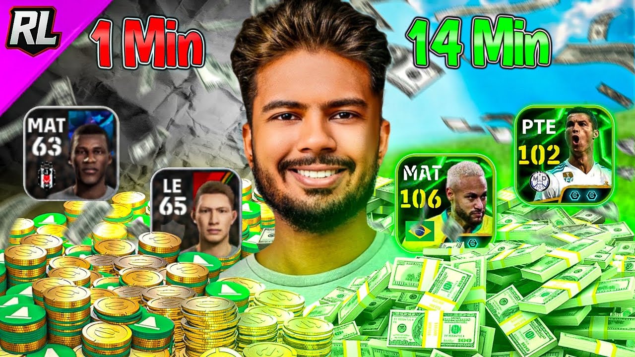 UPEI uma CONTA DE EFOOTBALL MOBILE DO ZERO em SÓ 15 MINUTOS
