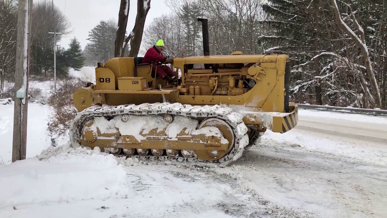 Caterpillar D8H Snow Mobile jumping..sort of