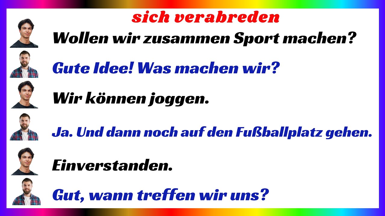 sich verabreden | etwas gemeinsam planen #dtz