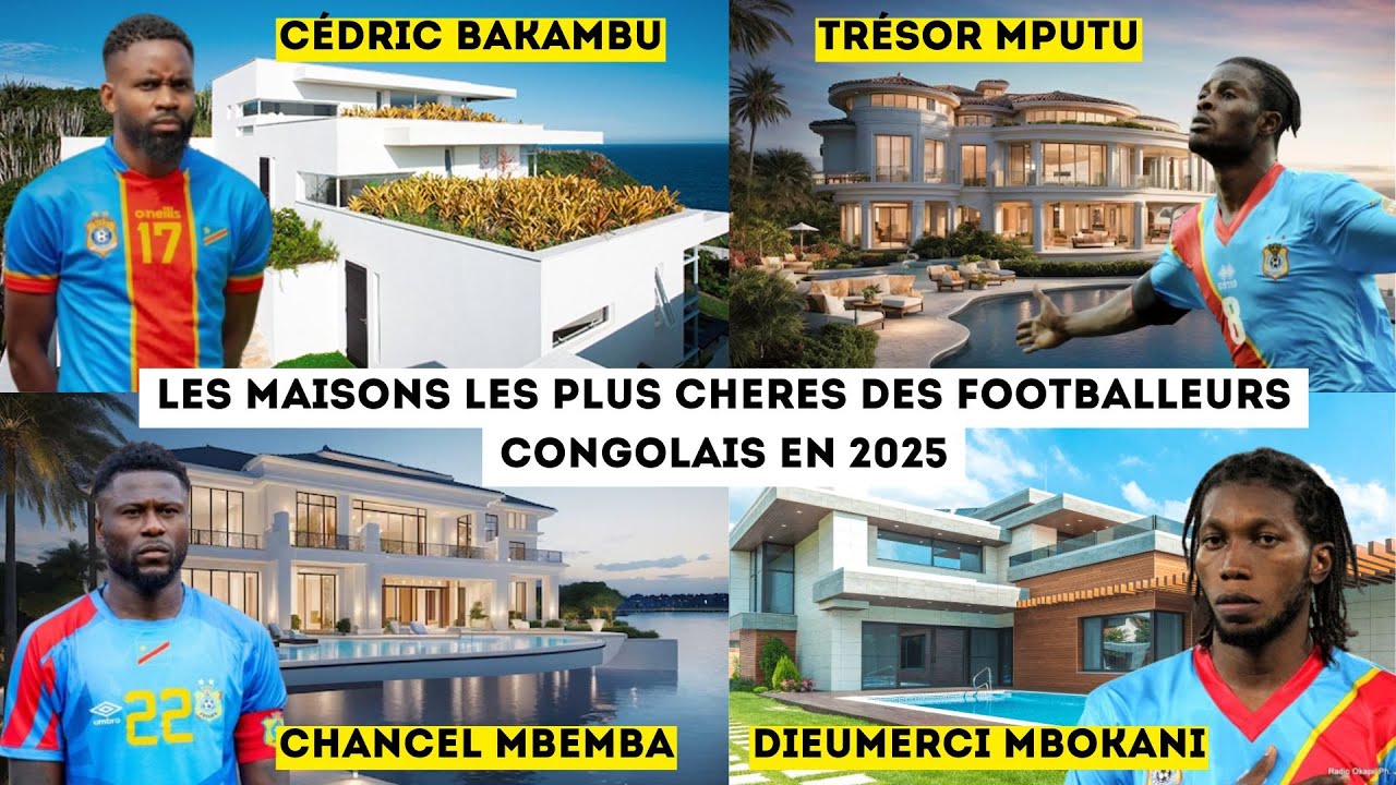 🏠 TOP 5 DES MAISONS LES PLUS CHÈRES DES FOOTBALLEURS CONGOLAIS EN 2025 🇨🇩💰