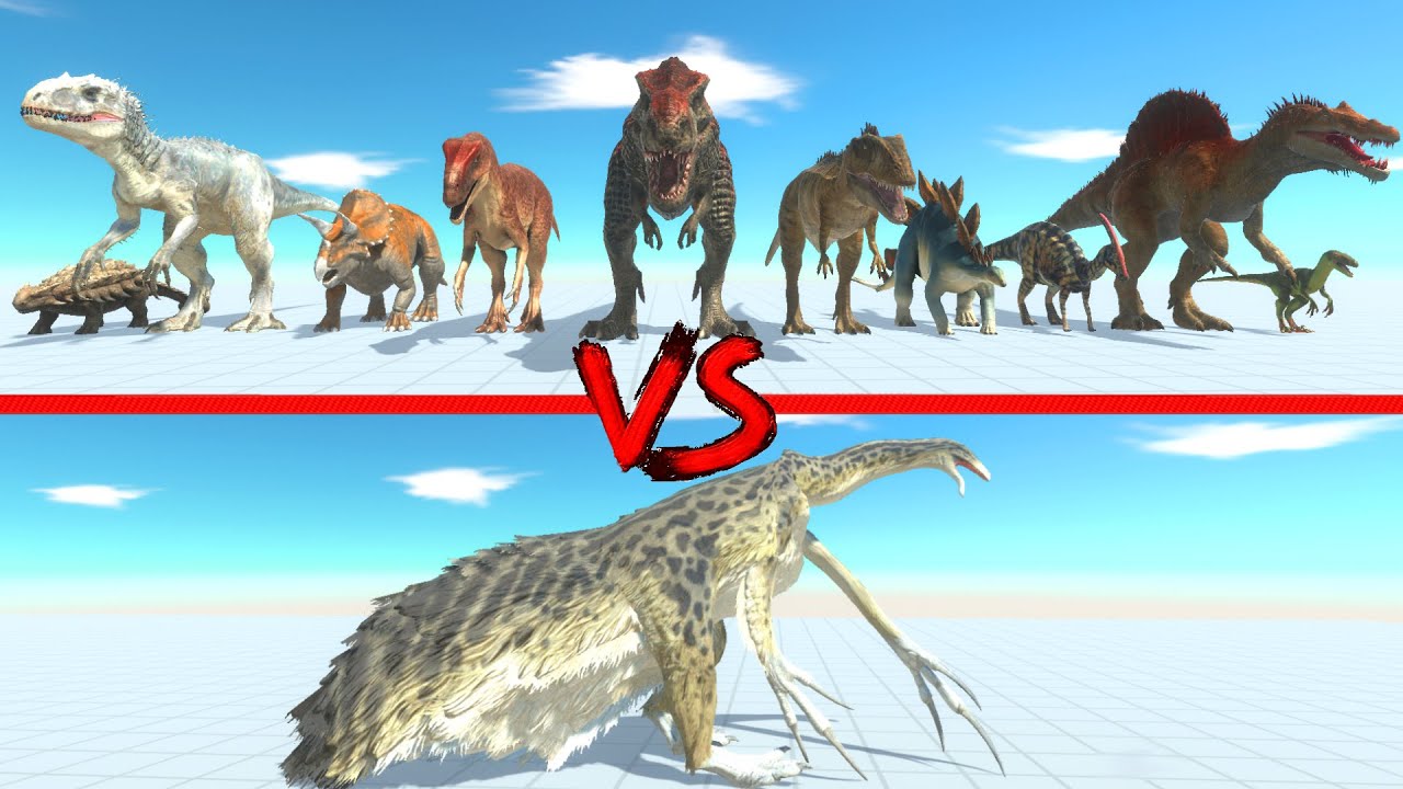 New therizinosaurus in Battle with All Dinosaurs - Animal Revolt Battle Simulator