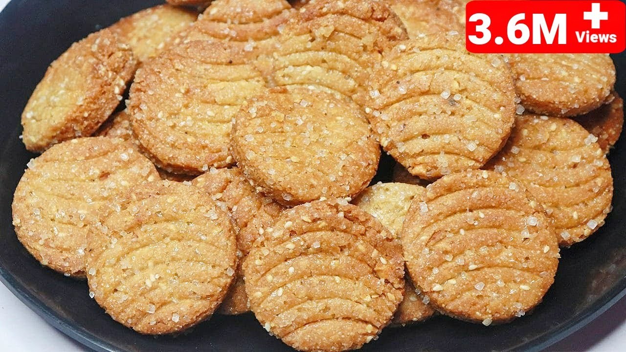 कढ़ाई में आटे बिस्कुट 10 मिनट में और 1 महीने तक खाये/Wheat Biscuits Without Oven/Atta Biscuit Recipes