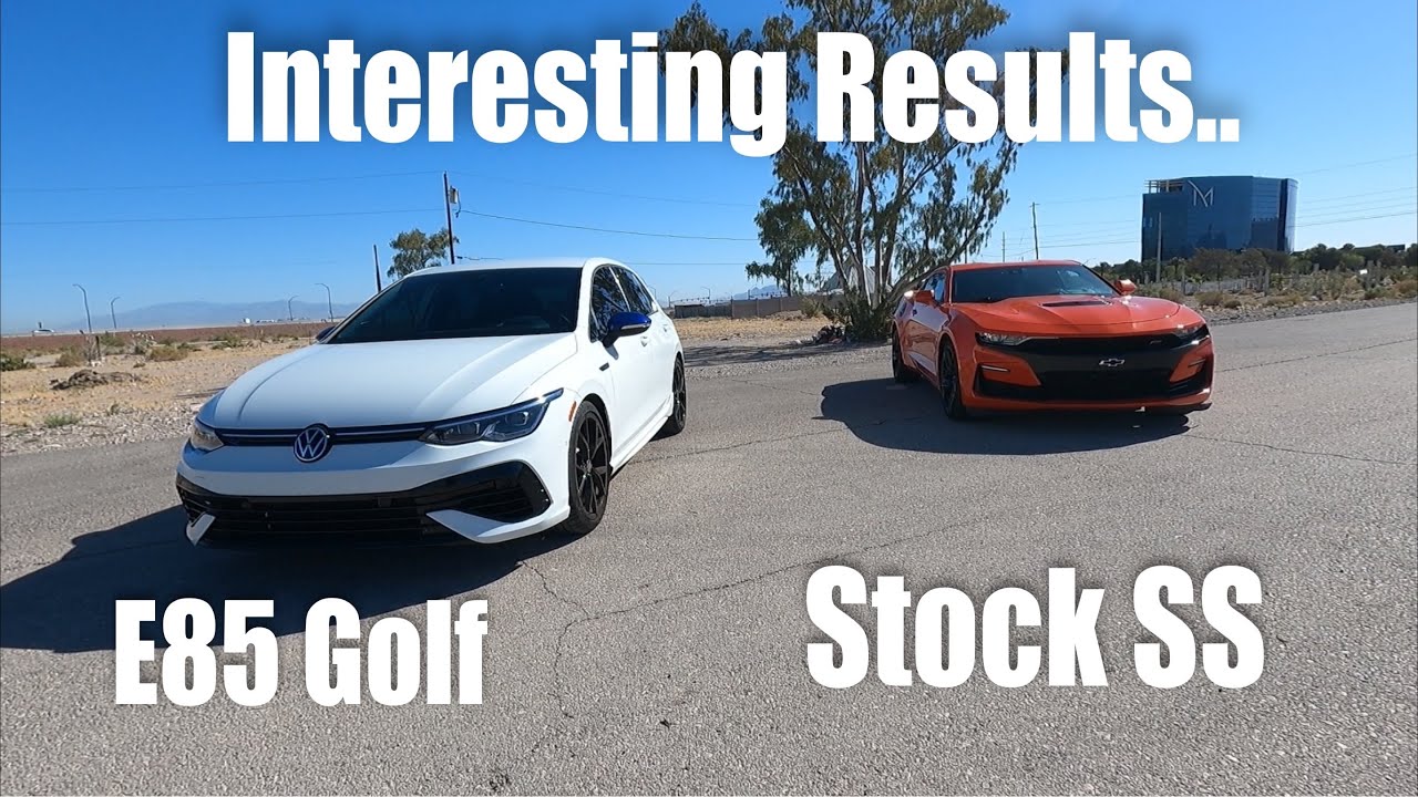E85 Tuned MK8 Golf R DSG vs 2019 Camaro SS Manual RACE!