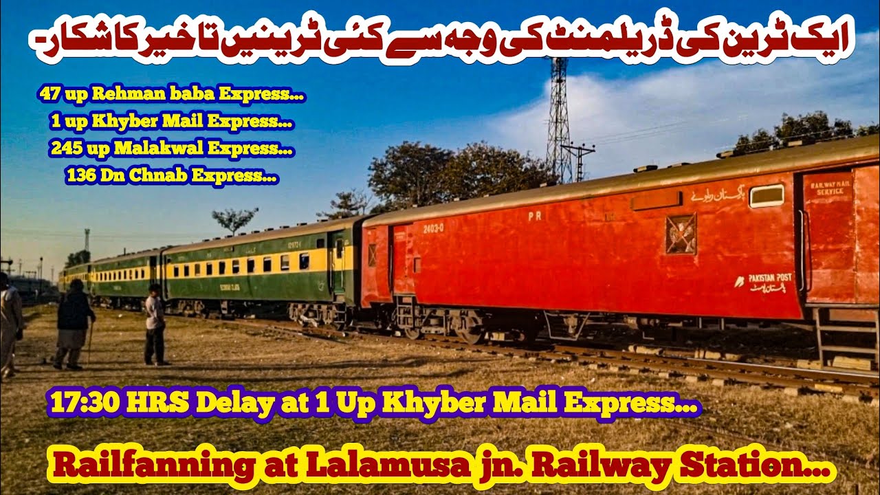 17:30Hrs delay 1 up arrival at lalamusa junction Railway Station ❣️
