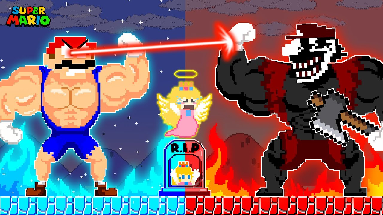 EVOLUTION of Mario and MX (Mario '85)  R.I.P Peach | Sad Story - Game Animation