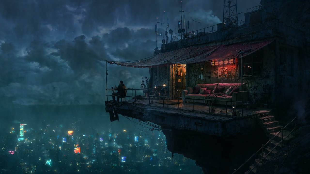 🎵 Blade Runner: Deckard&rsquo;s Last Refuge | Cyberpunk Sci-fi Ambient Music with Thunder | 4K | 10 Hours