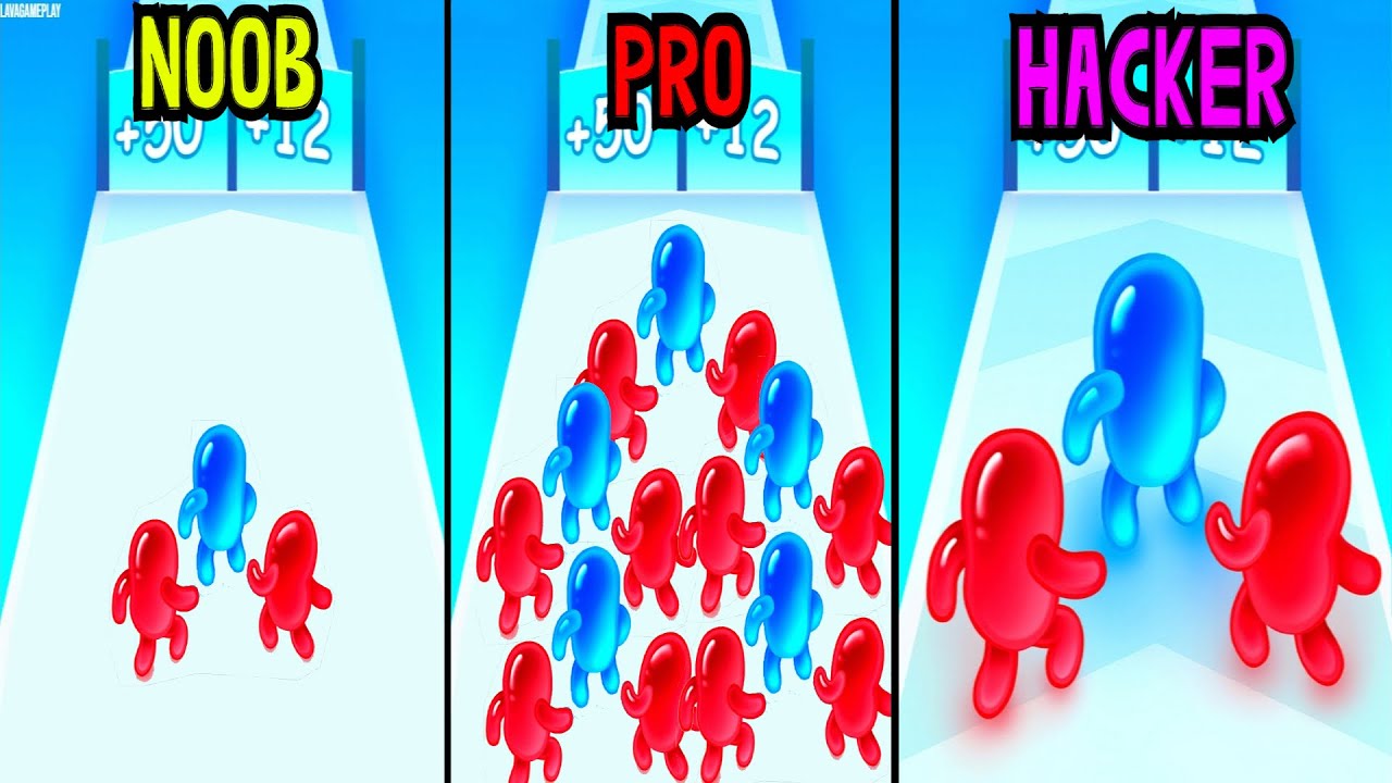 Join Blob Clash 3D NOOB vs PRO vs HACKER
