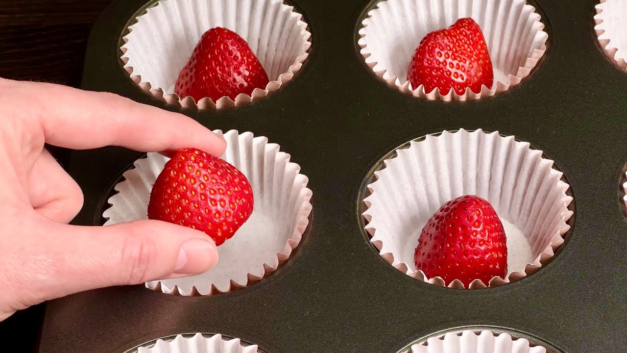 🍓 Ein schnelles und leckeres Schokoladendessert mit Erdbeeren! Verschwindet in 5 Minuten!