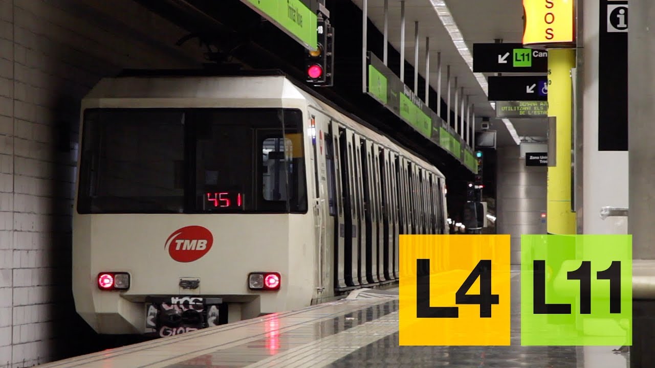 Metro Barcelona // L4 & L11 Kurvige Fahrt nach Trinitat Nova