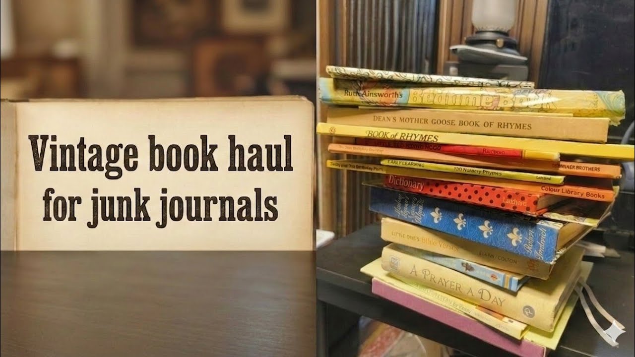 Vintage book haul for junk journals