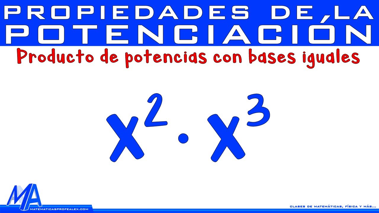 Producto de potencias con bases iguales | Propiedades de la potenciación