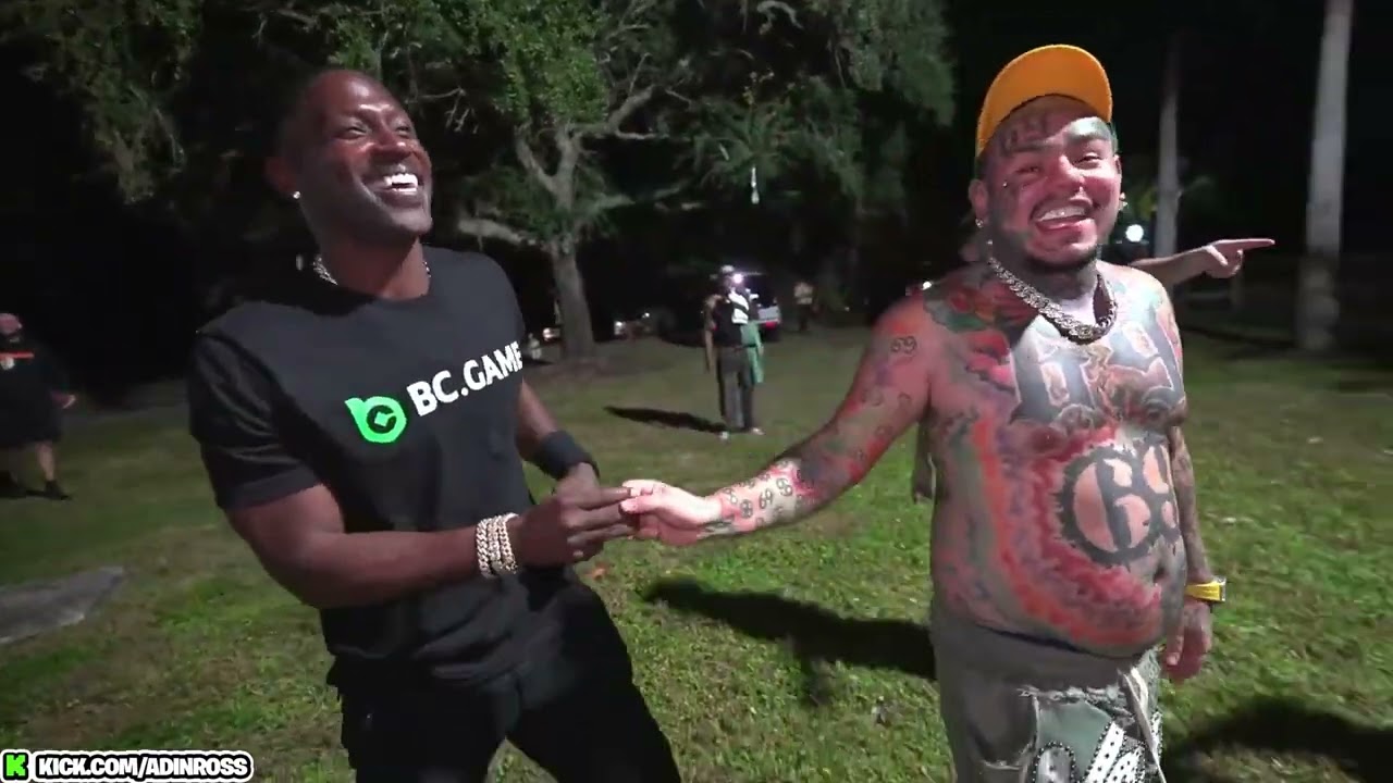 Adin Ross N3on & 6ix9ine vs Antonio Brown…This Football Game Got INSANE