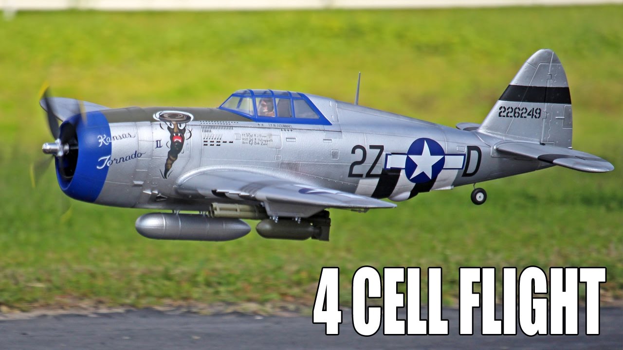 The RC Geek's E-Flite 1.2m P-47 Razorback 4-Cell Flight at Wingmasters SD