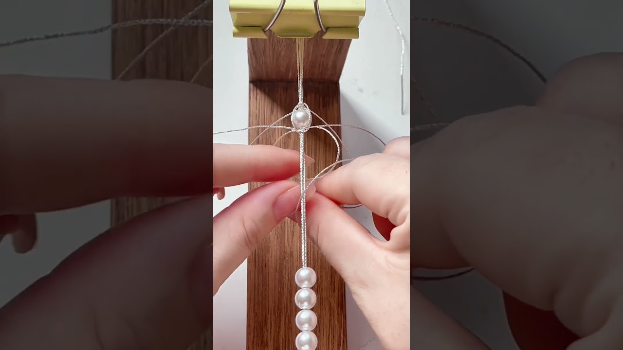 【平结】分享平结蕾丝包珠简易版