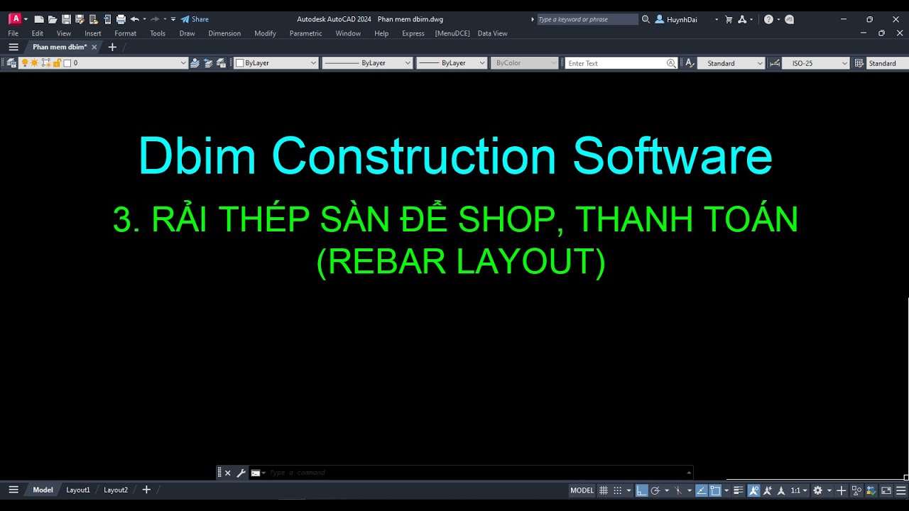 03 - Rải thép sàn để shop, thanh toán - Dbim Construction Software