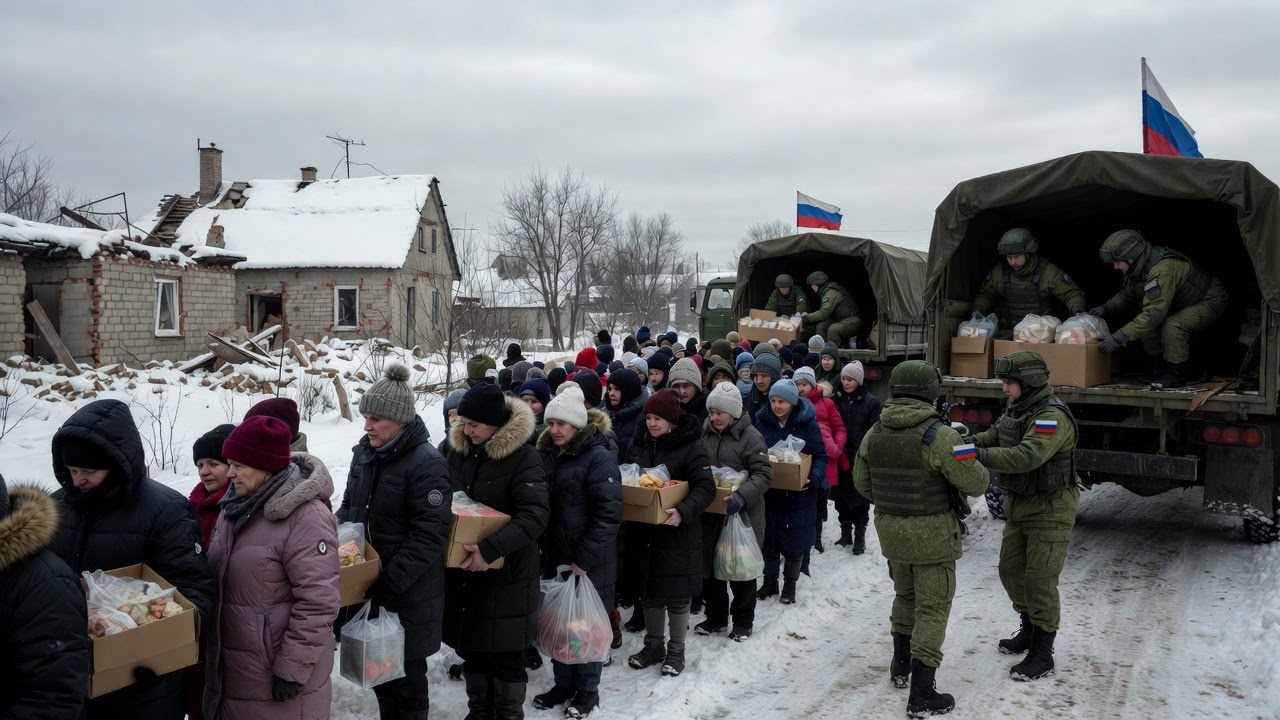 Life After the War: Russian Soldiers Deliver Food Door-to-Door in Ukrainian Villages They Captured!
