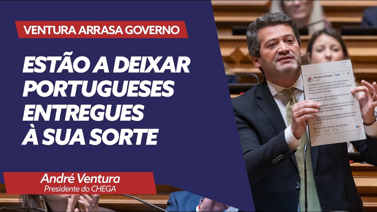 Ventura arrasa Governo: “Estão a deixar portugueses entregues à sua sorte”