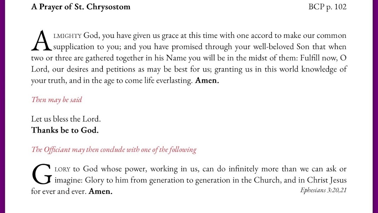 Morning Prayer
