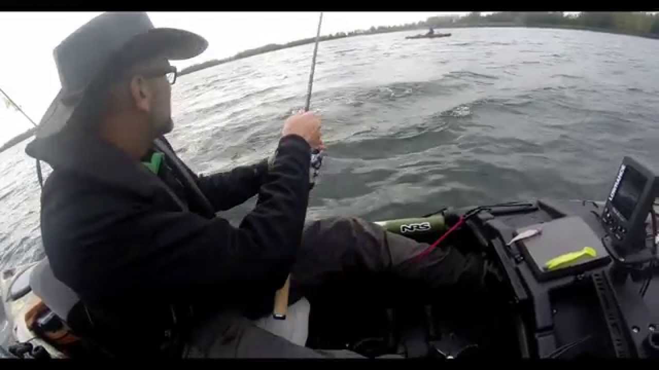 Kayak fishing for pike in Rotterdam