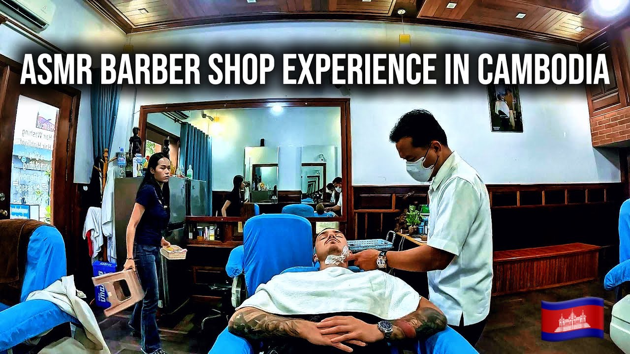 🇰🇭 AMAZING ASMR HAIRCUT IN CAMBODIA 🇰🇭 SATISFYING CLIPPER & SCISSOR SOUNDS (BARBER SHOP EXPERIENCE)