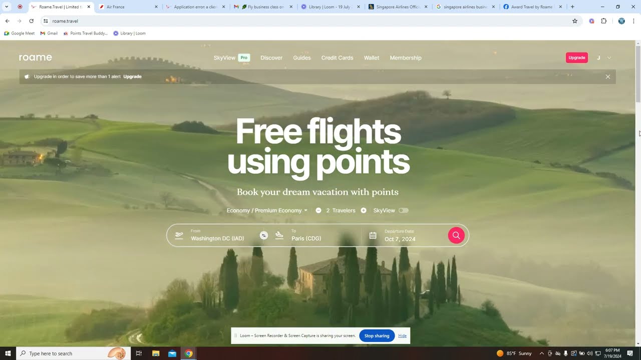 How To Look For Flight Deals On Roame.Travel With Credit Card Points And Miles
