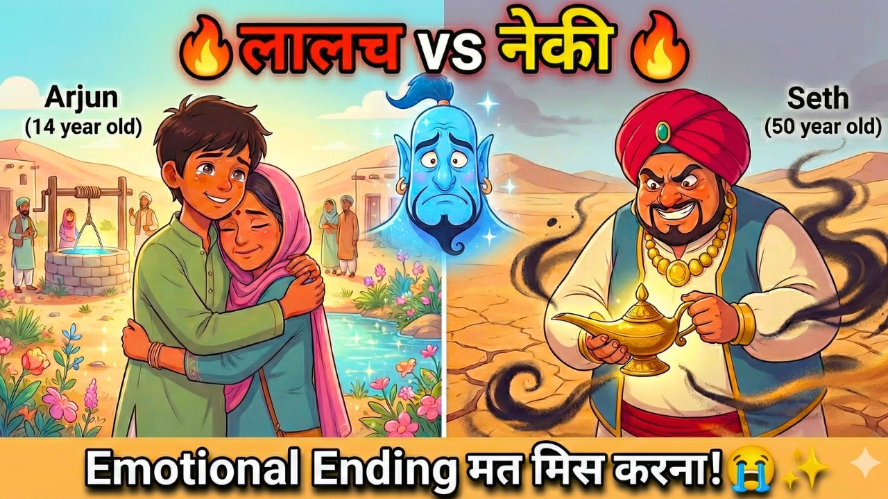 गरीब लड़के को मिला असली जादुई चिराग 😱 जिन्न ने दी 3 इच्छाएं | Jadu ka Chirag | Magical Hindi Stories