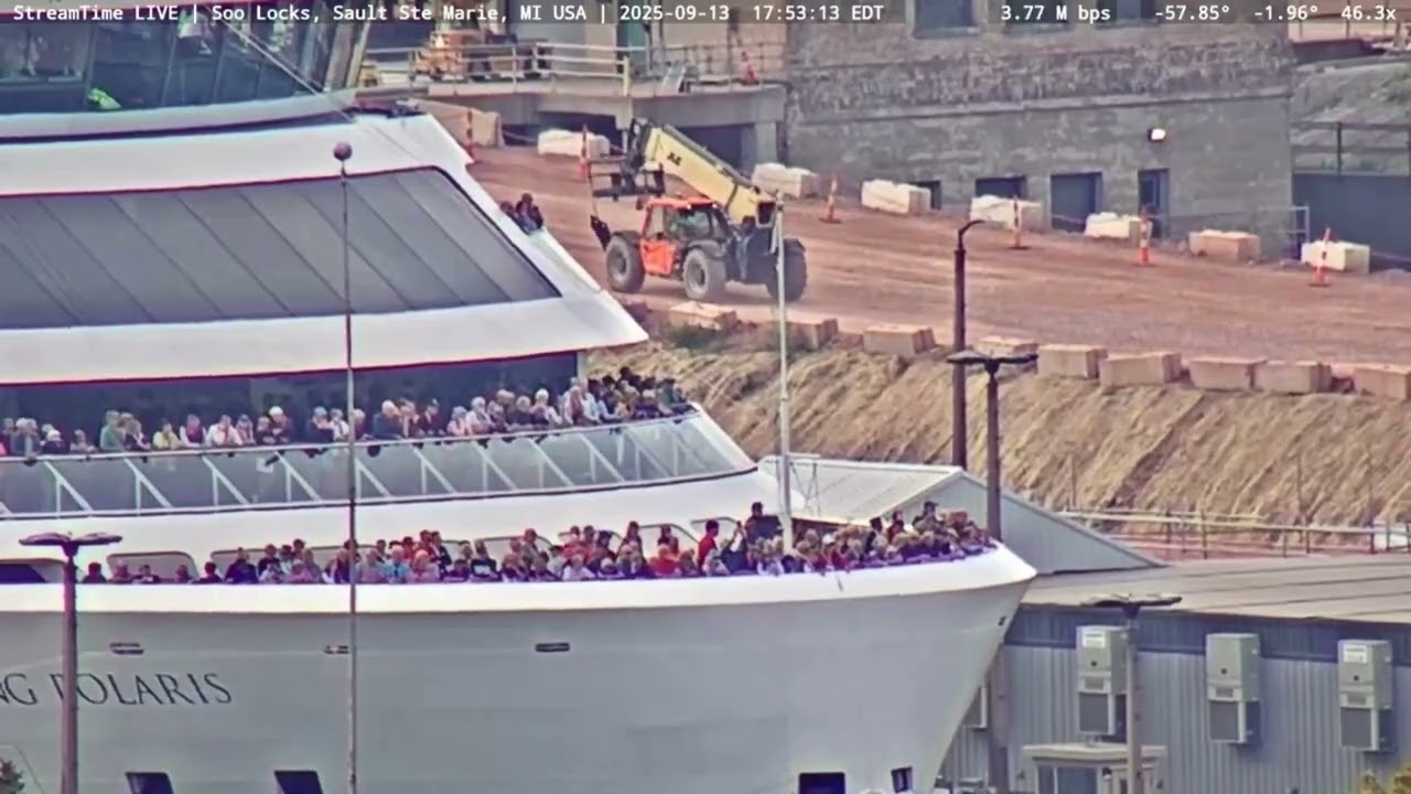 Viking Polaris passing through the Soo Locks downbound on Sept 13th, 2025