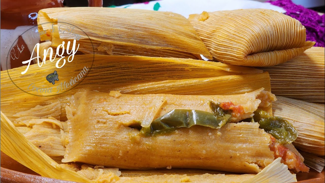 🔴 Como Hacer Unos Deliciosos Tamales de Rajas con Queso 🫔 La Cocina de Angy