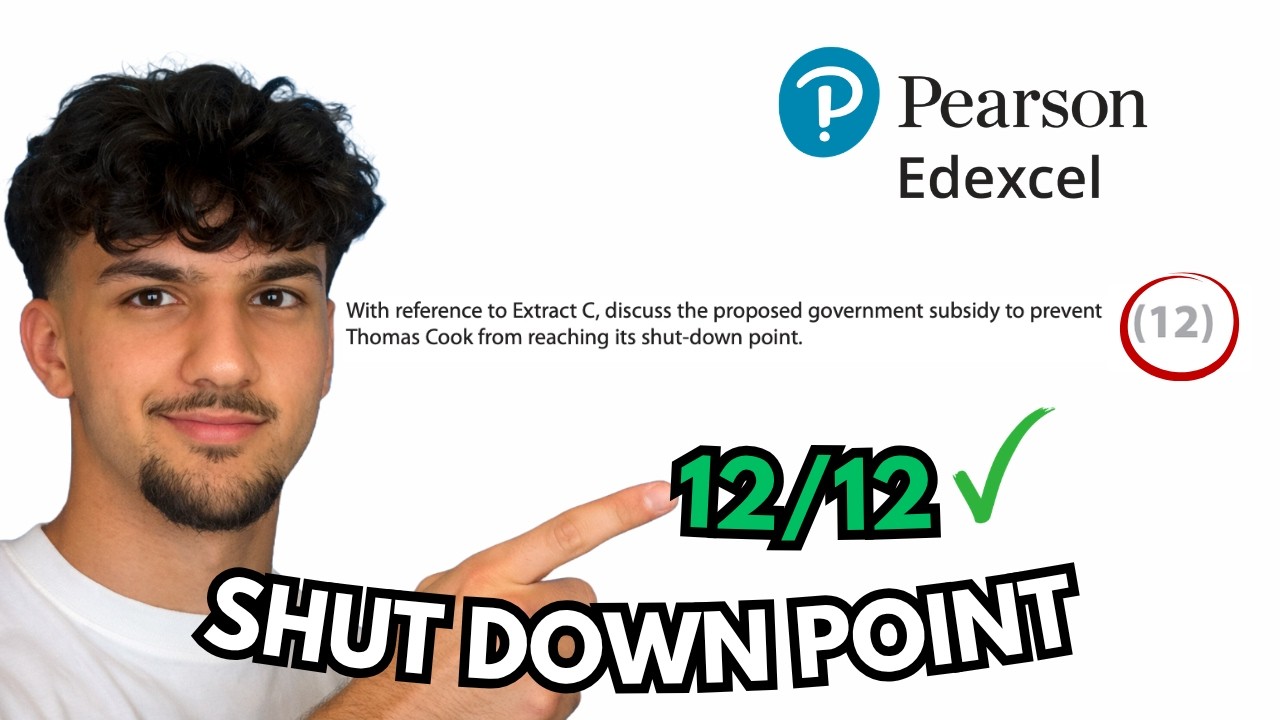 Shut Down Condition&ndash; 12 Mark A-Level Economics Question (Edexcel)