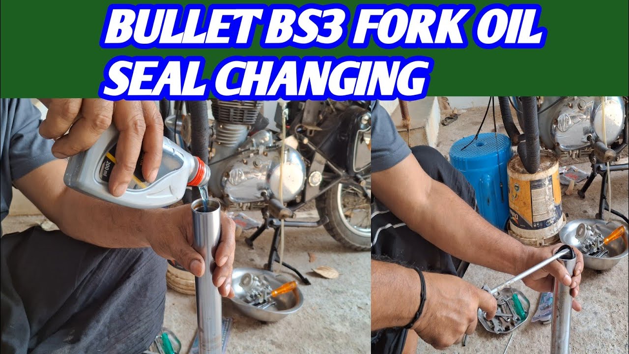 How to Change Fork Oil Seal in Bullet BS3 Royal Enfield BS3 Fork Oil Seal Changing /AK Rider 70 