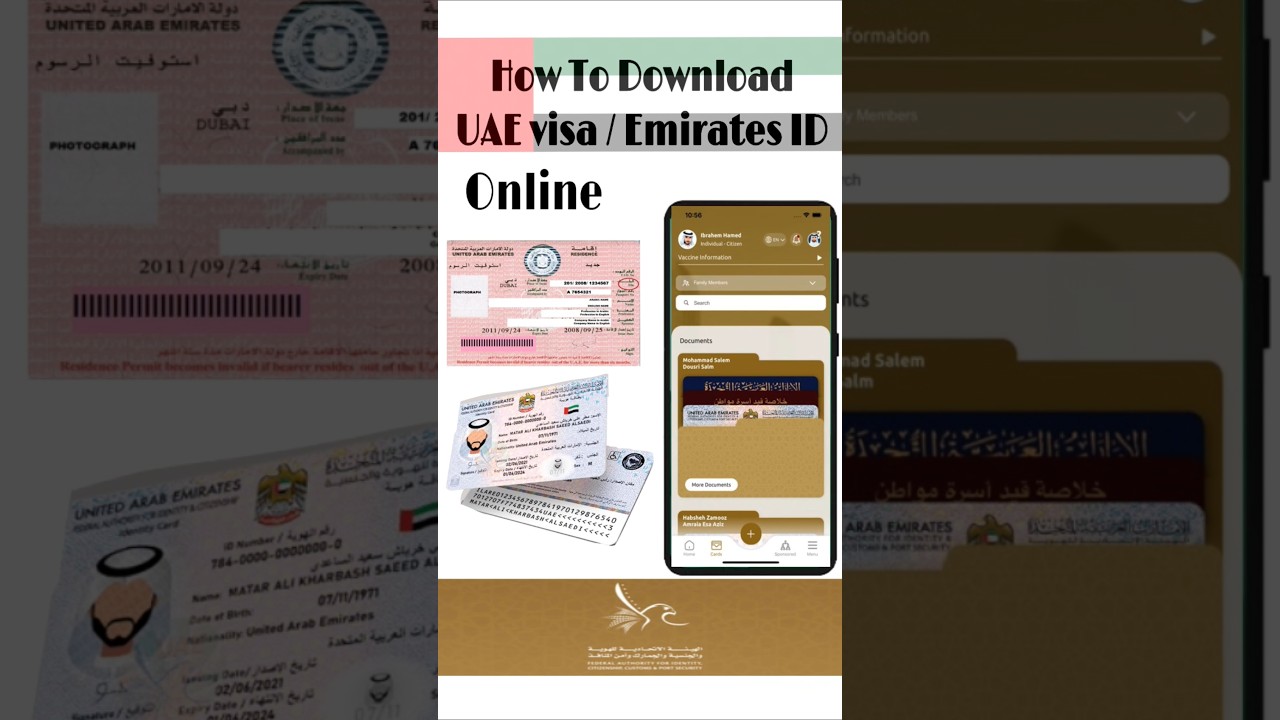 How to download UAE visa/ Emirates ID online #uaevisa #uid #emiratesid #uaeid #dubai