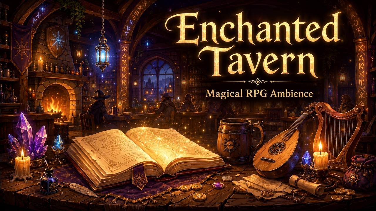 Enchanted Medieval Tavern Music | Magical Fantasy Folk, Study Music & RPG Ambience