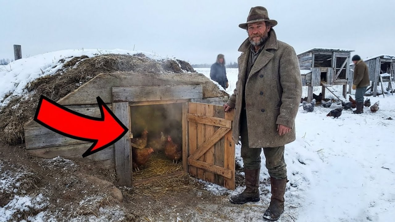 Neighbors Laughed When He Built A Dugout Henhouse... Until All Other Chickens Froze